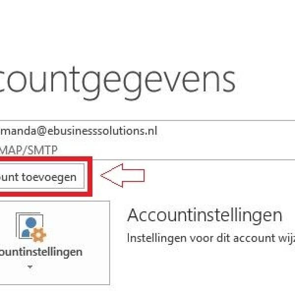 Email instellen in Outlook